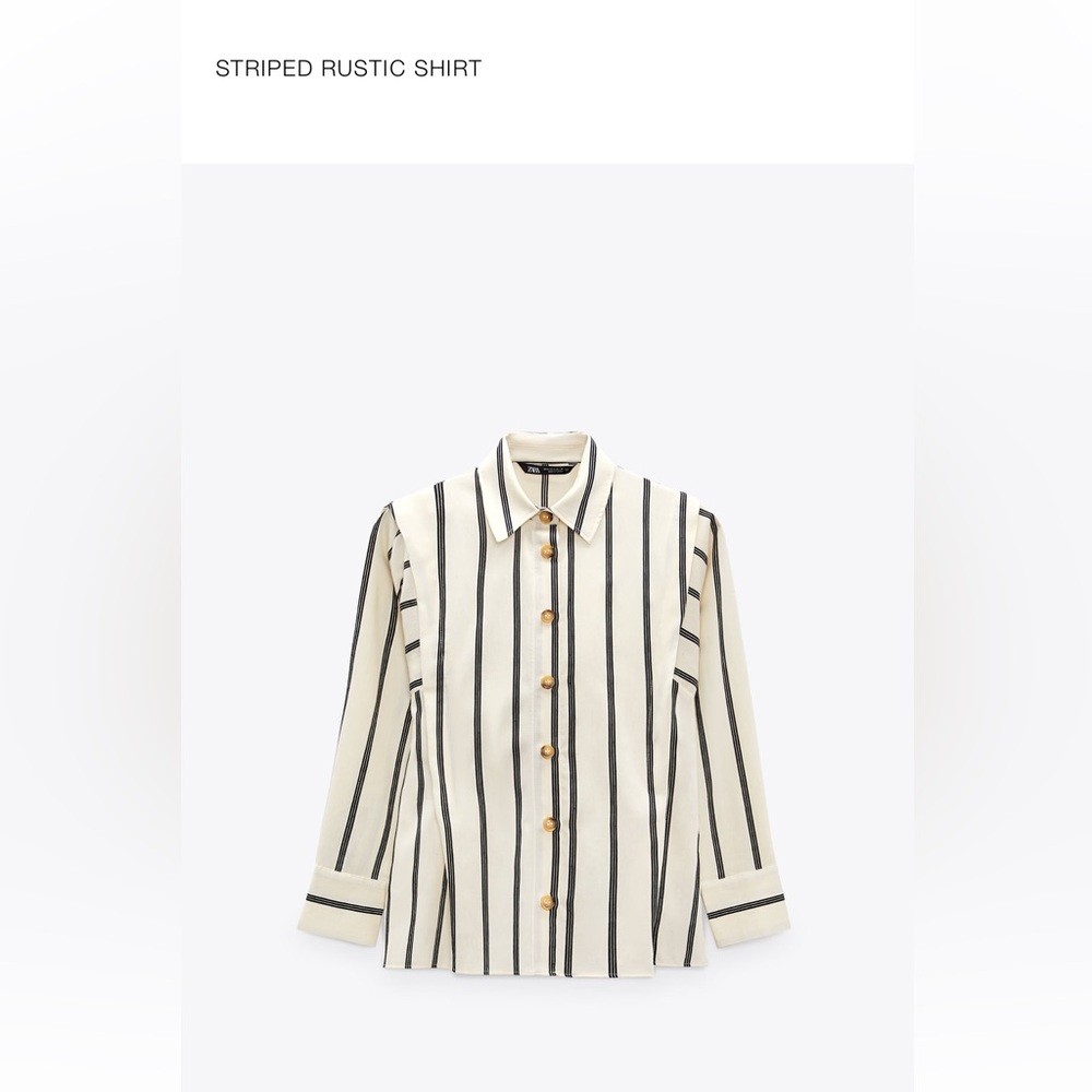 NWT Zara striped rustic shirt. XL